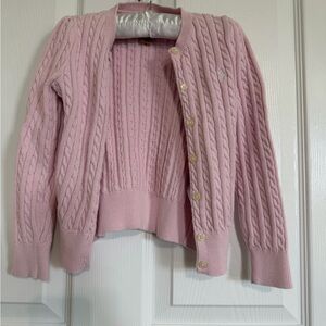 Polo Ralph Lauren Pink Cable Knit Cardigan